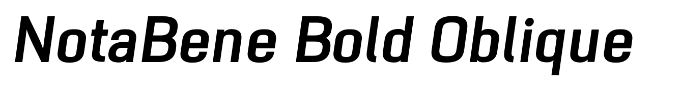 NotaBene Bold Oblique